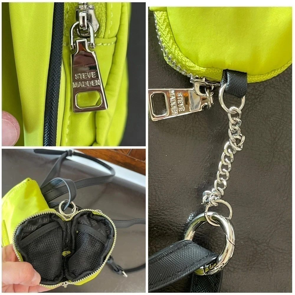 Steve Madden mini backpack with additional zippered coin ear buds pouch